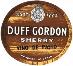 Etiqueta Barrill Duff Gordon Sherry Vino de Pasto